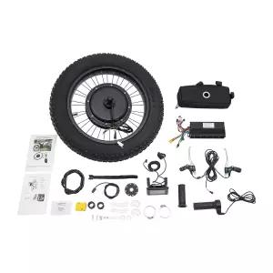 전기 자전거 변환 키트 48V 1500W 20인치 후방 허브 모터 휠 키트PAS 센서 및 LCD 디스플레이 포함 7 기어