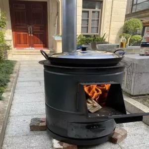 화목난로 야외 농촌 가스통난로 화로대 시골 바베큐 난방