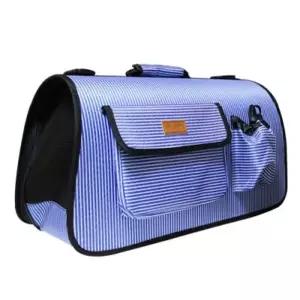 강아지 줄무늬 이동가방 블루 L 1P 고양이 이동장/강아지이동장