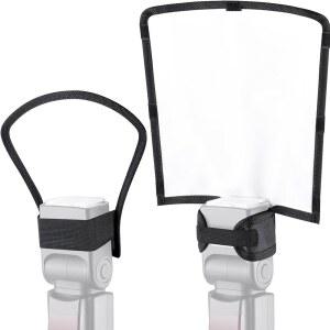 [미국배송] 와카 플래시 디퓨저 리플렉터 키트 - 스피드라이트용 벤드 바운스 디퓨저+ 실버/화이트 리플렉터 캐논용 유니버설 마운트 니콘 등.