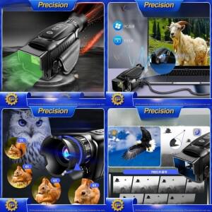 2026 고화질 야간 투시 망원경 휴대용 적외선 열화상 단안경 야외 사냥용 스코프 레드 도트 포함