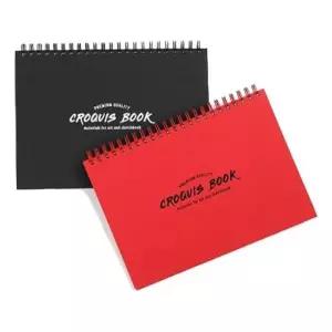 S1013-적색 양장스케치북 B6 105g 튜닝 80장 -45888 스케치북 노트 크로키 종이