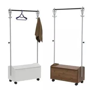 수납 튼튼한 이동식 드레스룸 옷걸이 행거 철제 1단