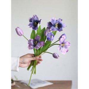 플로라 튤립 조화 디자인 하이퀄리티 핸드 흡염효과 부케