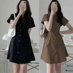 고품질 URK-491 프릴원피스 랩원피스 미니 반팔 레이스원피스 (WFKEOTC)