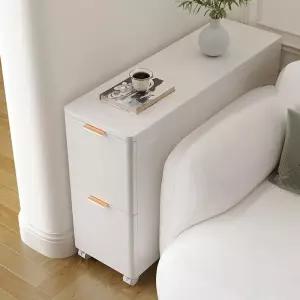 슬림 얕은 서랍장 옆 틈새 침실 침대  테이블 플라스틱 수납함 소파 원목 사이드