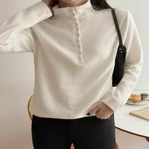 트레션 골지 반목 티셔츠 85898 빅사이즈 여성의류