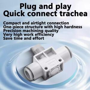 SMC 타입 수동 밸브 VHK 시리즈 원터치 피팅 공압 액세서리 스위칭 조절 4/6/8/10/12MM