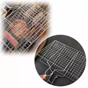 숯불구이 손잡이 양면그릴 바베큐 사각손잡이그릴 스텐