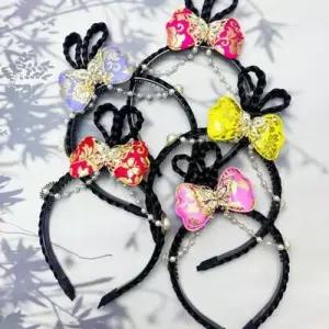 한복 머리띠 설날 명절 선녀 큐빅 골드 댕기 5컬러 WFIT37O