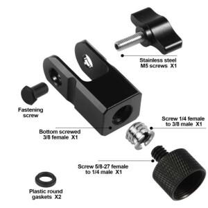 하이퍼엑스 쿼드캐스트 마이크 스탠드 및 붐 암 어댑터용 신기술 3/8인치 1/4인치로