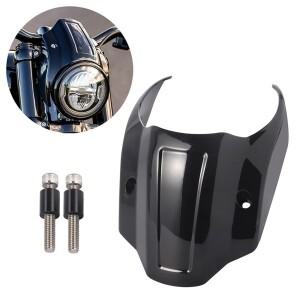 [호환품]블랙 바이크 오토바이 프론트 마스크 헤드라이트 페어링 커버 ABS 플라스틱 헤드램프 외부 할리 브