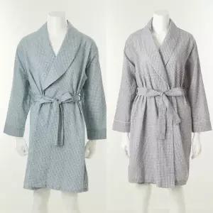 [와코루](대전신세계)간절기에 입기 좋은 면선염체크 커플 로브가운[WRB2513MW]