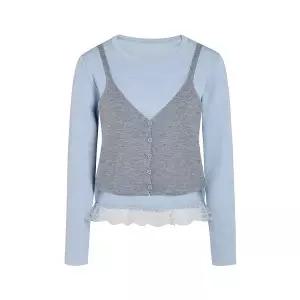 [JJ지고트](대구신세계)뷔스티에 셋업 밑단 레이스 가디건 GS2N1PO211