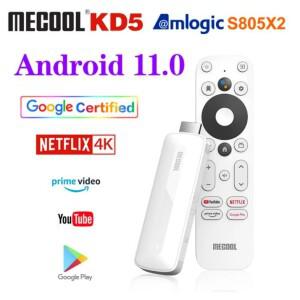 풀HD 4K 안드로이드 11 TV 스틱 Mecool KD5 1GB 8GB Amlogic S805X2 스마트 호환 박스 듀얼 와이파이 쿼드
