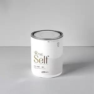 벽지 위에 페인트 바르는 실내 벽지용 셀프 페인팅 친환경 에그쉘광 백색 페인트 0.9L