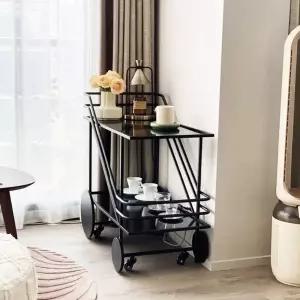 와인 카트 이동식 서빙카 럭셔리 엔틱 트롤리 선반