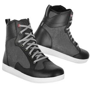 하이브 모토 남성용 극세사 모터사이클 부츠 방수 모터크로스 어반 사용 기어 변속 강화 보호 신발 미끄럼 방지 고무 밑창 CE 승인