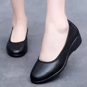 여자 신발 발편한 운동화 워킹화 블랙 스튜어디스화 미끄럼방지 소프트 출근하기 지치지 않고 편안한 웨지