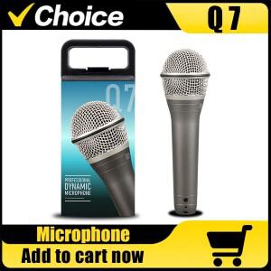 Q7 프로페셔널 다이나믹 보컬 유선 핸드헬드 마이크 (라이브 스트리밍, 노래방, 무대 공연 및 녹음용)