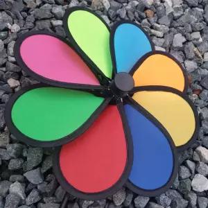 소형 바람개비 정원 스피너 정원장식 뱅글뱅글 레인보우 팔랑개비