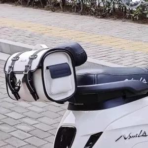 오토바이 가죽 수납가방 리어백 스쿠터 수납 가방 바이크 탑박스 클래식 빈티지