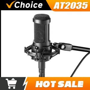 핫세일 전문가용 AT2035 대형 다이어프램 콘덴서 마이크 홈 스튜디오 팟캐스트에 이상적 선명한 사운드 제