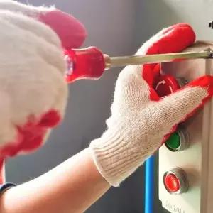 1켤레 반코팅 적색 면장갑 목장갑 작업 적코팅