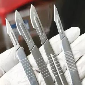 탄소강 칼날 세트 메스 핸들 PCB 절삭 수리 DIY 20칼날 UK00168