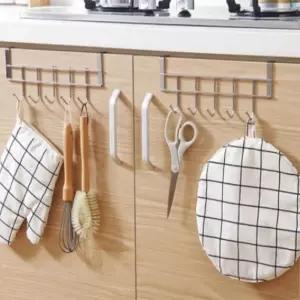 싱크대 하부장 5구 문걸이 수납 수건 다용도 후크 주방 욕실 싱크대