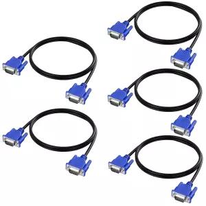 UV-케이블 3FT VGA-VGA 케이블 5팩 1080P 풀 HD 15핀 남성 대 컴퓨터 노트북 모니터 프로젝터 호환