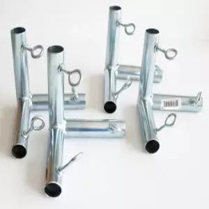 골든 밸리 도구 및 방수포 4pcs 3 웨이 1 3/8 플랫 코너 캐노피 피팅 배팅 케이지 피팅(FVF3) - 외경 5/16