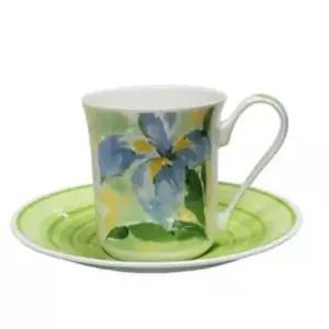 도자기 커피잔 수선화 디자인 홈카페 티잔 음료잔