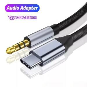 AUX 케이블 USB C타입 ~ 3.5mm 잭 오디오 플러그 스피커 어댑터 삼성호환 화웨이호환 자동차 헤드폰 컴퓨터