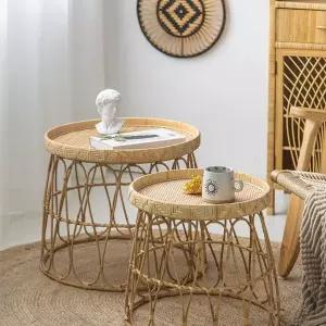 라탄테이블 엔틱 2사이즈 협탁 감성 테이블 픽유아 스토어