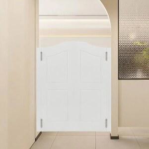 스윙 솔리드 파티션 도어 흰색 36x42인치, 180 스테인리스 스틸 경첩이 있는 소나무 목재, 바, 주방, 복도용 하프 허리 도어(흰색 36x42인치)