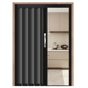 40 80인치 높이 알루미늄 합금 접이식 도어 내부, 슬라이딩 도어, 하드웨어 및 잠금 장치가 있는 아코디언 주방용 멀티폴드 내부 도어(20x40in(50.8x101.6cm)