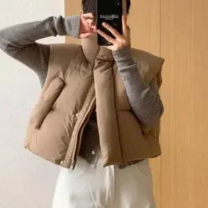 하이넥 조끼 겨울 베스트 오버핏 패딩 빵빵한 데일리