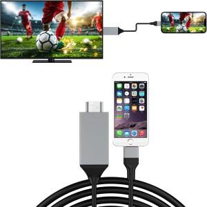 2M/6.6FT Lightning 호환-HDMI 호환 1080P 비디오 케이블 IOS Phone14-5-TV 모니터 프로젝터용 디지털 AV