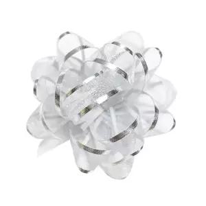 리본꽃별 선물포장 오간자 실버 포장꽃 꽃별 별꽃 리본꽃 리본별 장식리본