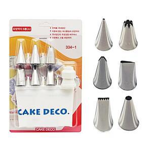 [2개구성] 삼은 6종셋 커 짤주머니 데코 짜주머니 모양깍지 소형 FHW8E3D60