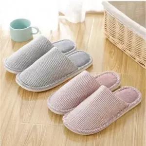 스트라이프 코튼 실내화 거실화 슬리퍼 여성남성용 2종