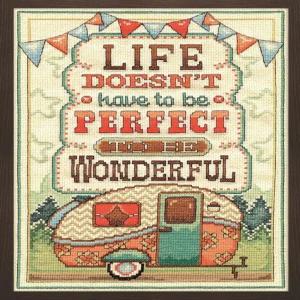디자인 웍스 크래프트 Inc. 2903 원더풀 라이프 8인치 x 12인치 카운트 크로스 스티치 키트 멀티컬러
