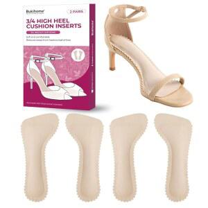 여성용 하이힐 쿠션 인서트 - Bukihome 3/4 인비저블 깔창으로 발이 앞으로 미끄러지는 것을 방지 충격 및 땀 흡수 샌들 플랫, 사이즈 M을 위한 컴포트 신발 패드