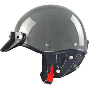 레트로 페이스 모터크로스 하프 머리 헬멧 모터크 오토바이헬멧 SanQing 유리