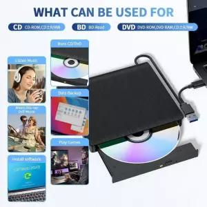 CD롬 플레이어 외부 블루레이 드 USB 30 USB-C BD 리더 DVDCD 버너 - 노트북 PC 데스크탑용 3D 재생 기능