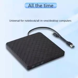 CD롬 플레이어 2in1 USB30 TypeC 슬림 외부 DVD RW CD 라이터 드 버너 리더 노트북 데스크탑 PC