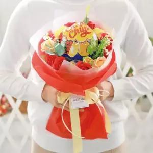 레드 사탕 대형 꽃다발 화이트데이 졸업 발표회 선물
