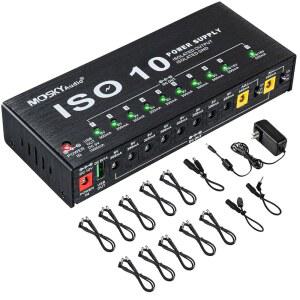 모스키 기타 페달 전원 공급 장치 10 절연 DC 출력, 9V 12V 18V 300mA 500mA 이펙트 보드 장치(USB 포트 포함), 단락 과전류 보호 기능 제공