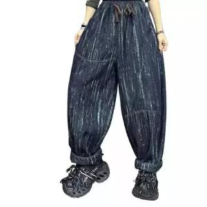 여사친 팬츠 겨울 캐주얼 배기핏 기모 청바지 빅사이즈 붐 배기 1PICK4